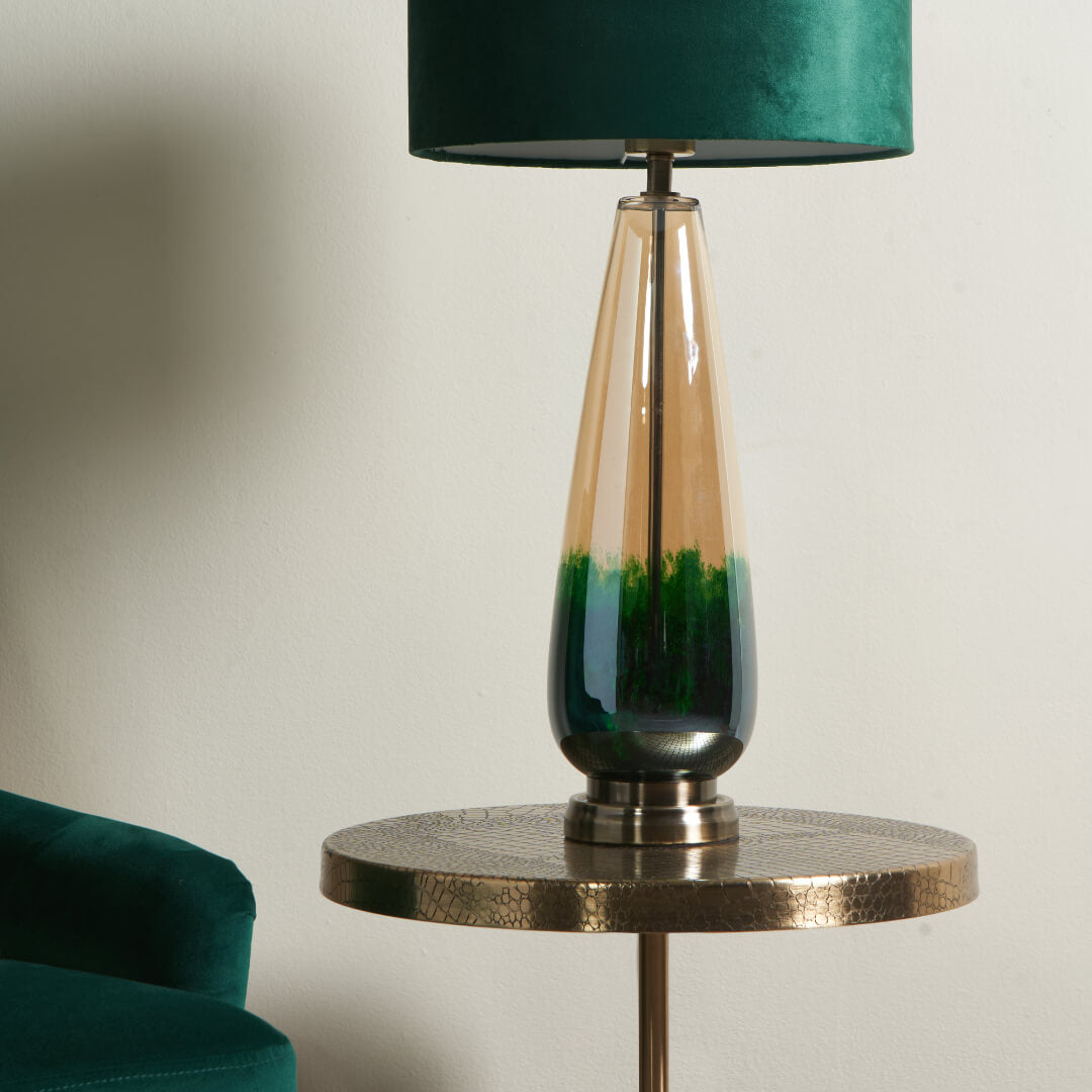 Elena Green Glass Table Lamp