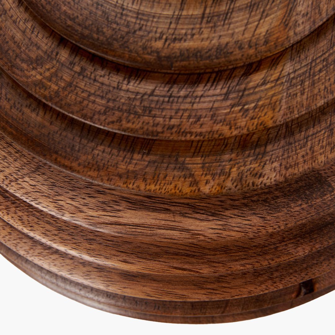 Pembury Wood Table Lamp with 30cm White Shade