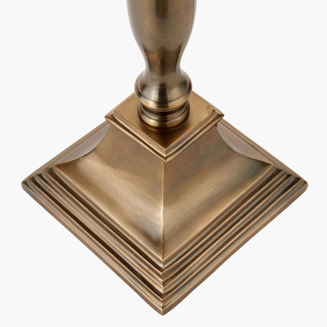 Canterbury Antique Brass Table Lamp with Cream Shade