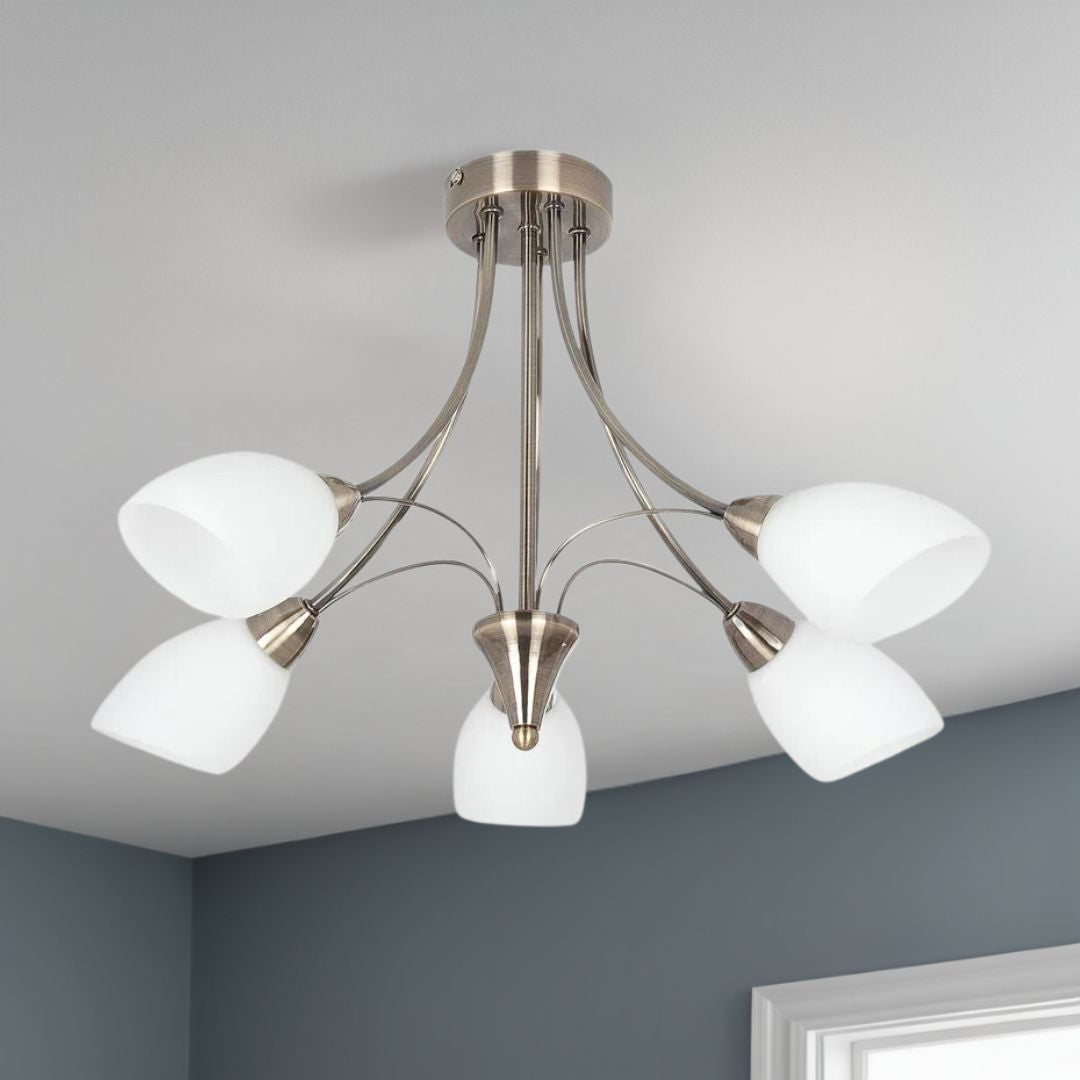 Oxford 5 Light - Antique Brass