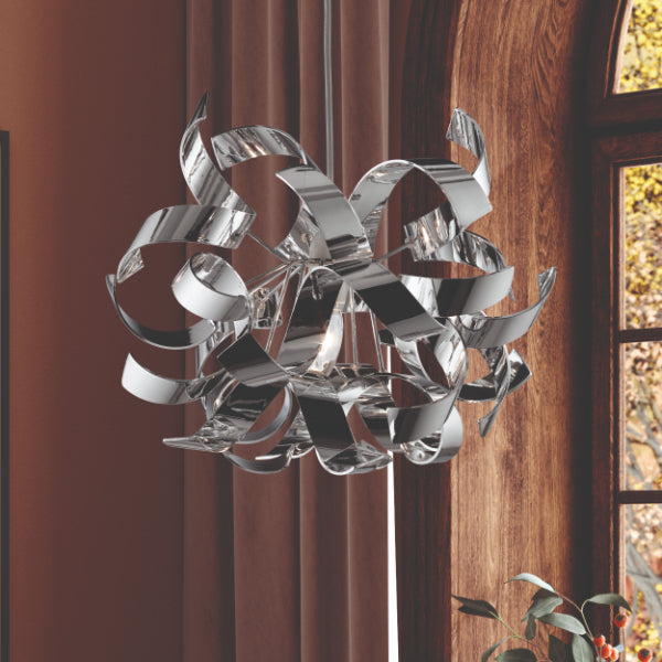 Lyndsay Large Pendant Light Shade Chrome