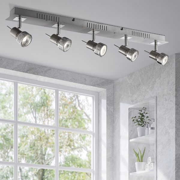 Ridge 5 Spotlight Bar Satin Nickel
