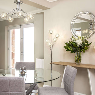 Kesha 5 Light Floor Lamp Chrome