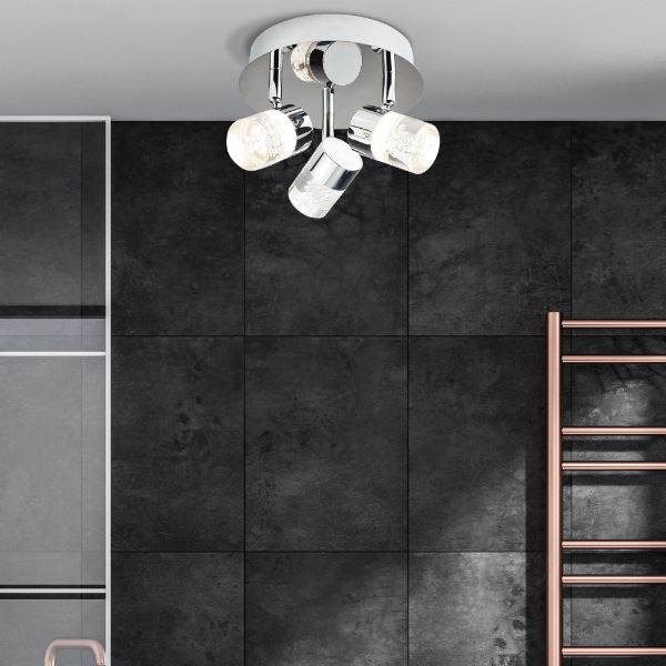 Ebby 3 Light Bathroom LED Spot Plate IP44