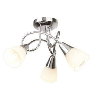 Bronx Semi-Flush Ceiling Light Polished Chrome