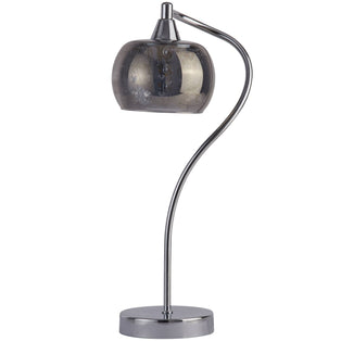 Escada Polished Chrome & Smoked Glass Table Lamp