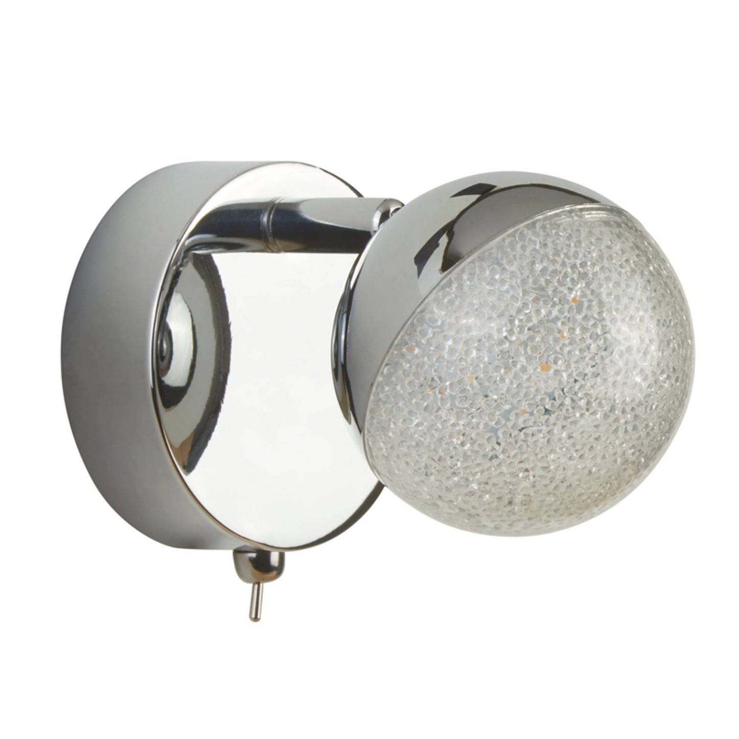 Nyla Polished Chrome & Crystal LED Wall Light
