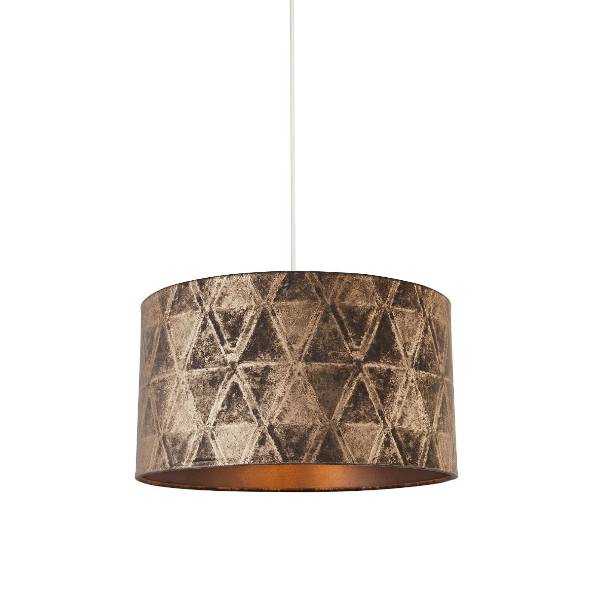 Xavier Patterned Grey Velvet Shade