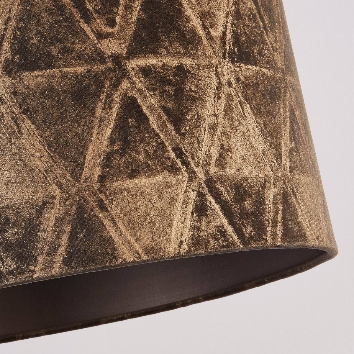 Xavier Patterned Grey Velvet Shade