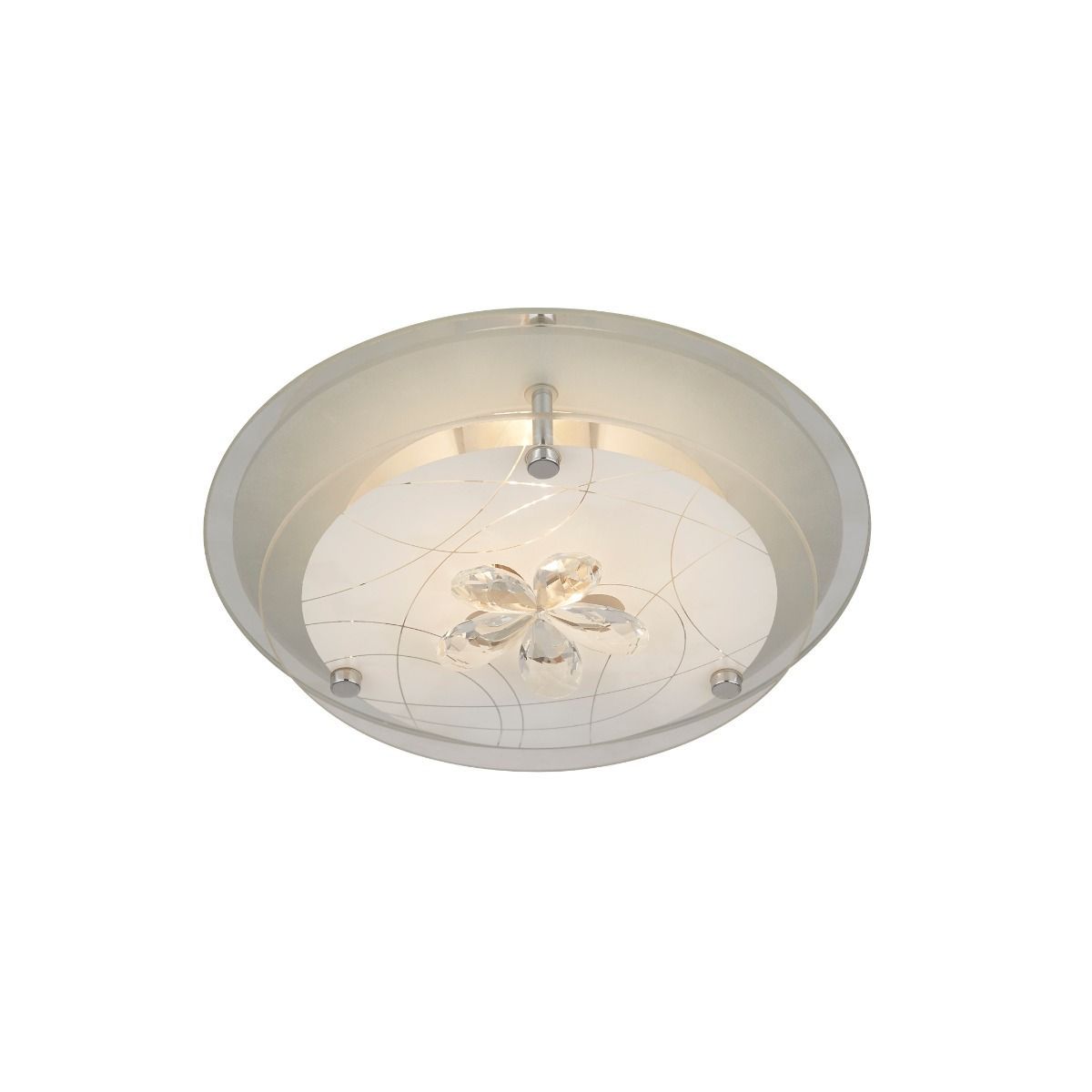 Drew 1 Light Crystal Flush Ceiling Light