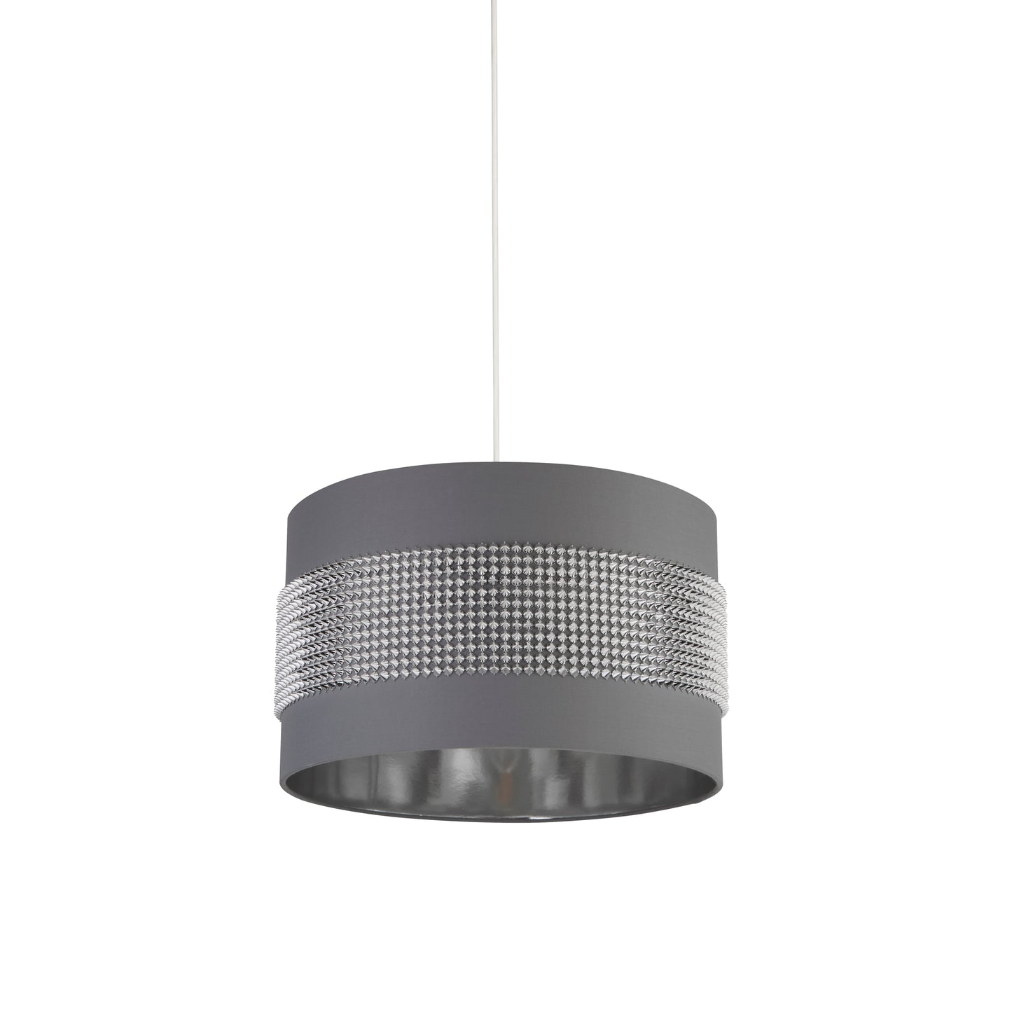 Lenny Grey And Silver Pendant Shade