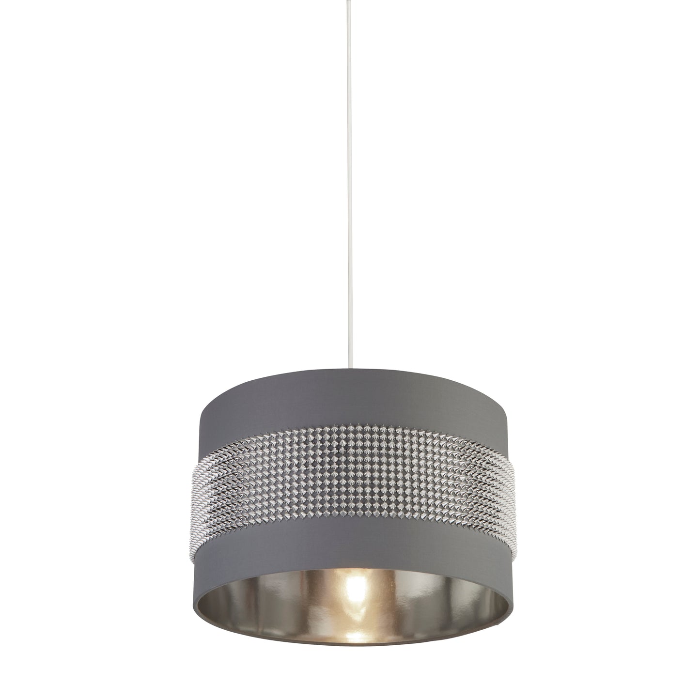 Lenny Grey And Silver Pendant Shade