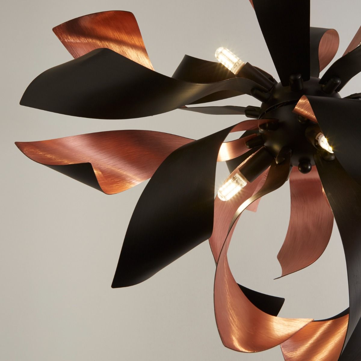 Marten 6 Light Copper & Black Ceiling Pendant