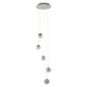 Annika 5 Light Polished Chrome LED Multidrop Ceiling Pendant