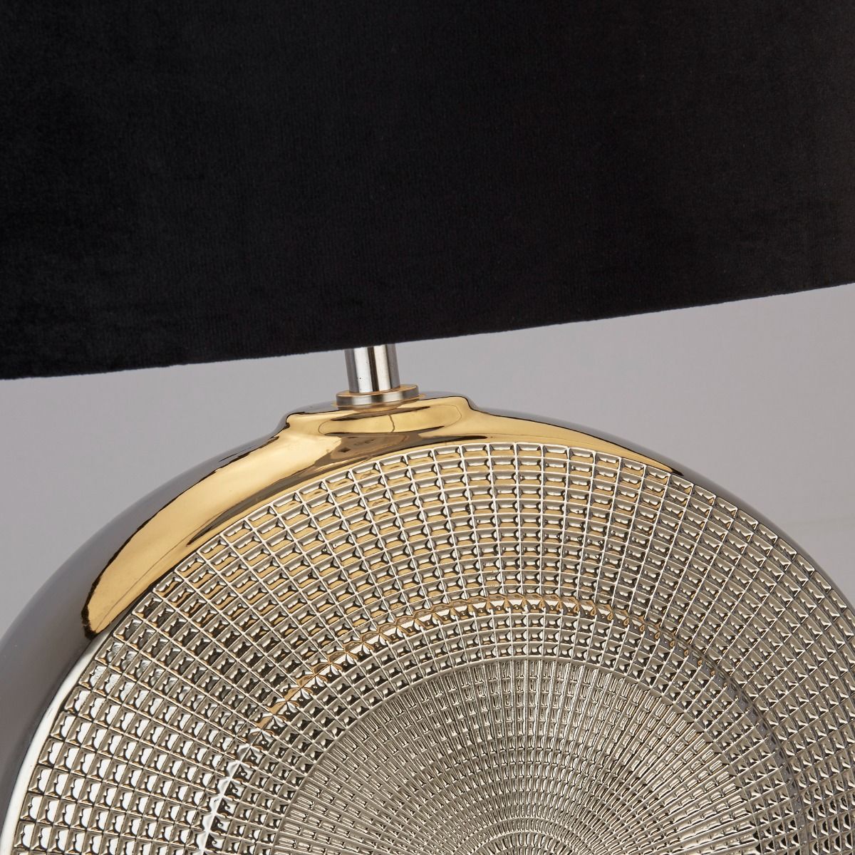 Elina Polished Chrome Ceramic Table Lamp