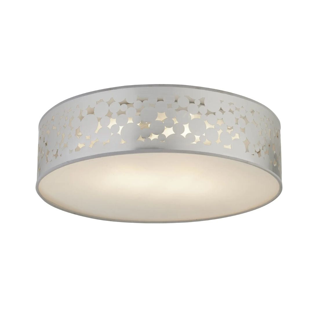 Laser Flush Silver Ceiling Light