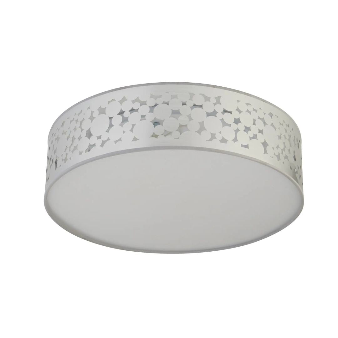 Laser Flush Silver Ceiling Light