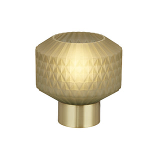 Zina Sage Green & Brass Glass Table Lamp