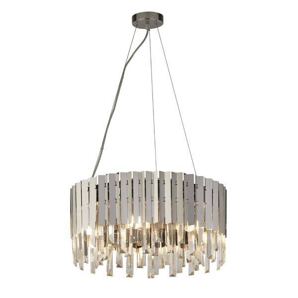 Florena Smoked & Clear Glass Ceiling Pendant