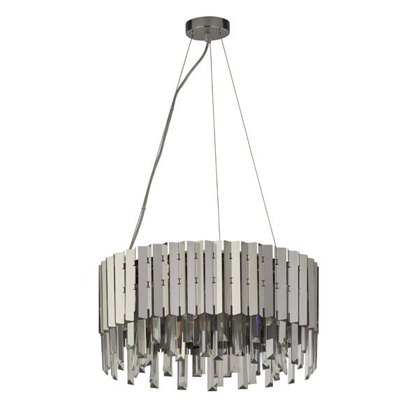 Florena Smoked & Clear Glass Ceiling Pendant