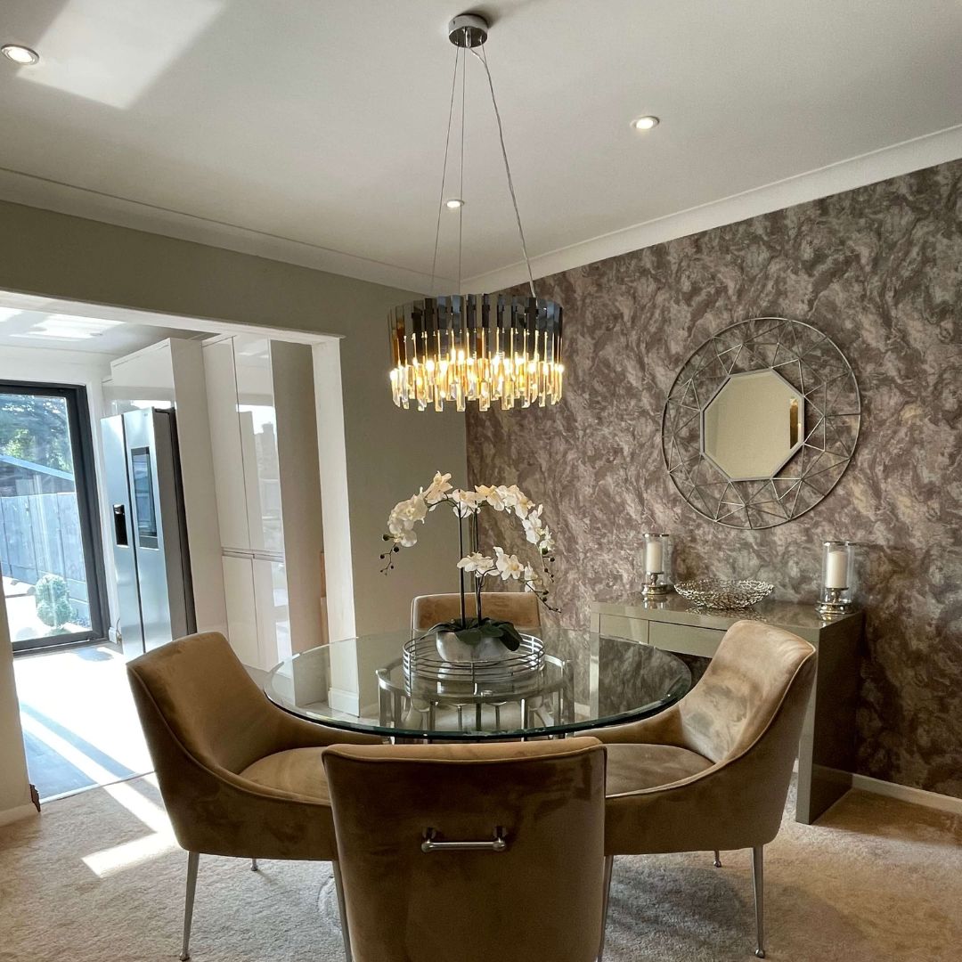 Florena Smoked & Clear Glass Ceiling Pendant