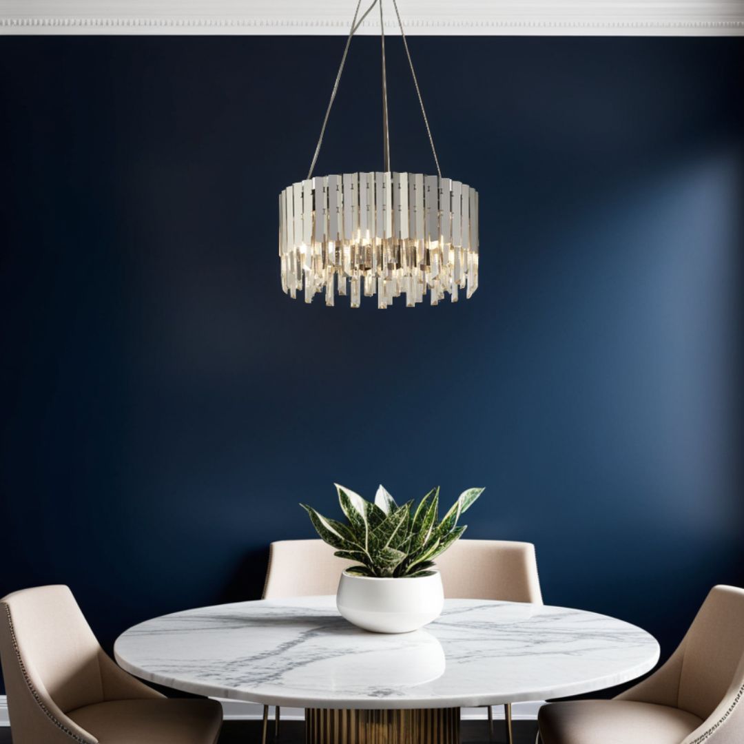 Florena Smoked & Clear Glass Ceiling Pendant
