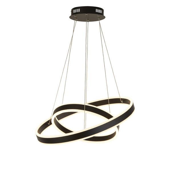 Lewis Double Black LED Ceiling Pendant