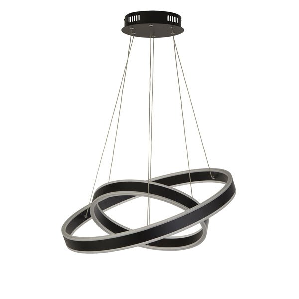 Lewis Double Black LED Ceiling Pendant