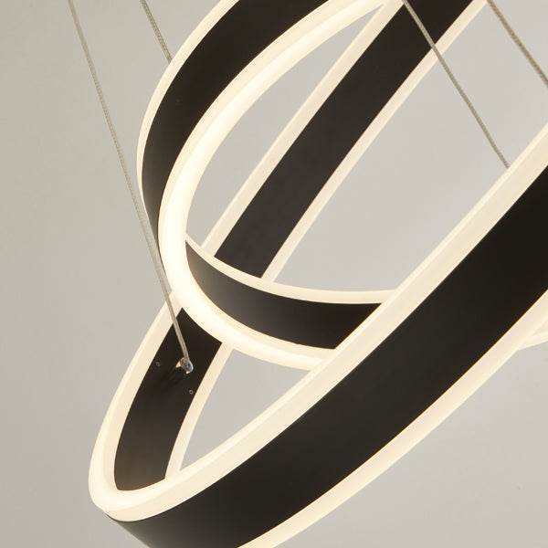 Lewis Double Black LED Ceiling Pendant