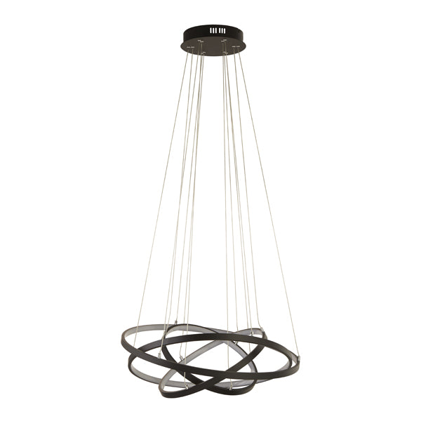 Gunnar 4 Band Black LED Ceiling Pendant