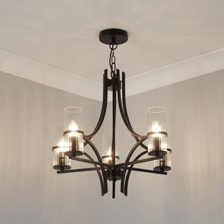 Davina 5 Light Black Pendant Chandelier Ceiling Light