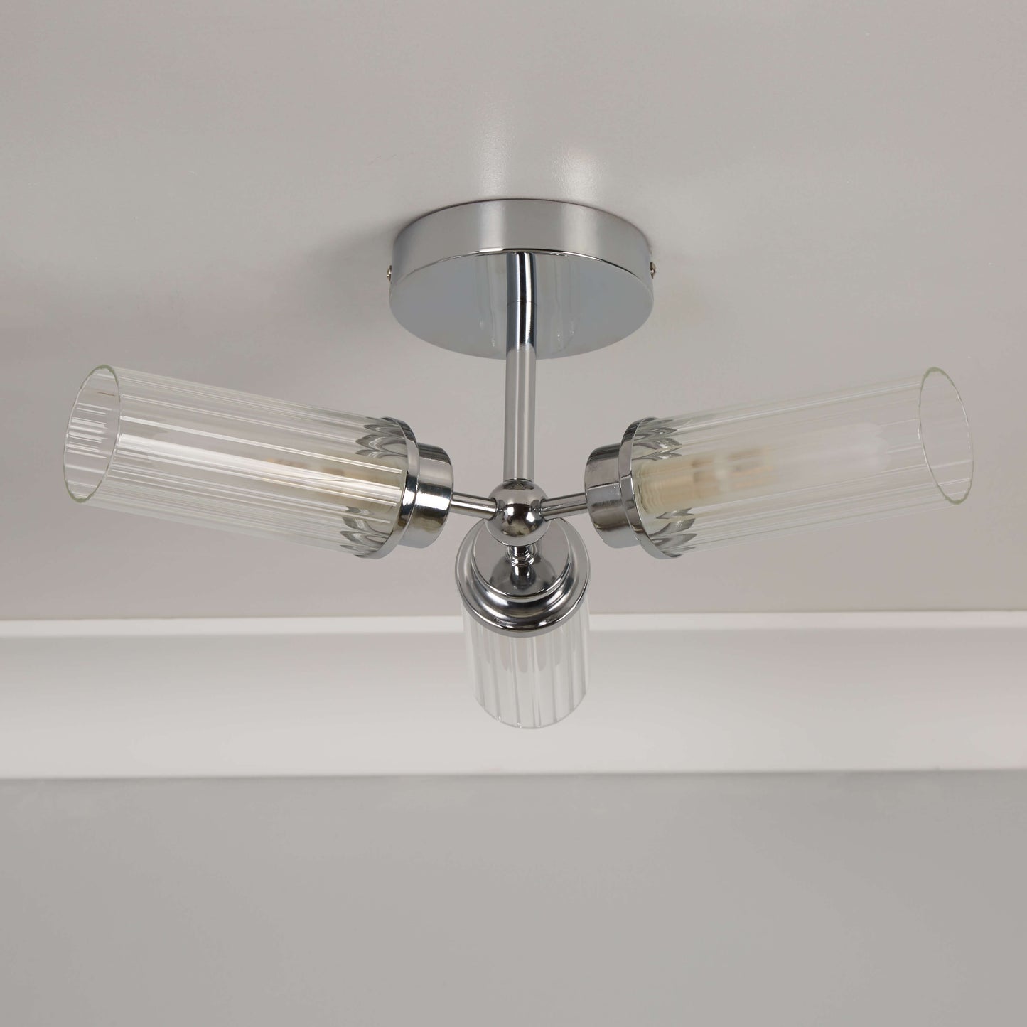 Vurton Chrome Bathroom Ceiling Flush