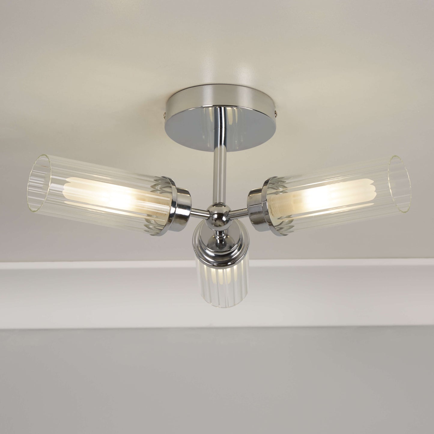 Vurton Chrome Bathroom Ceiling Flush