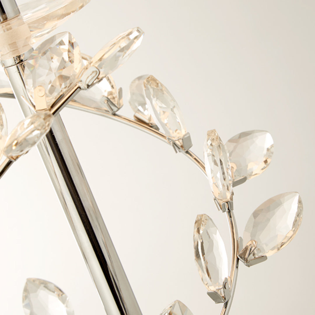 Rosie Chrome & Clear Glass Trim Floor Lamp