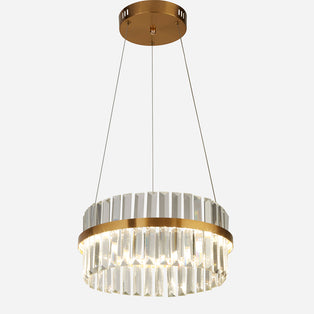 Camburn Brushed Gold Halo LED Pendant Ceiling Light