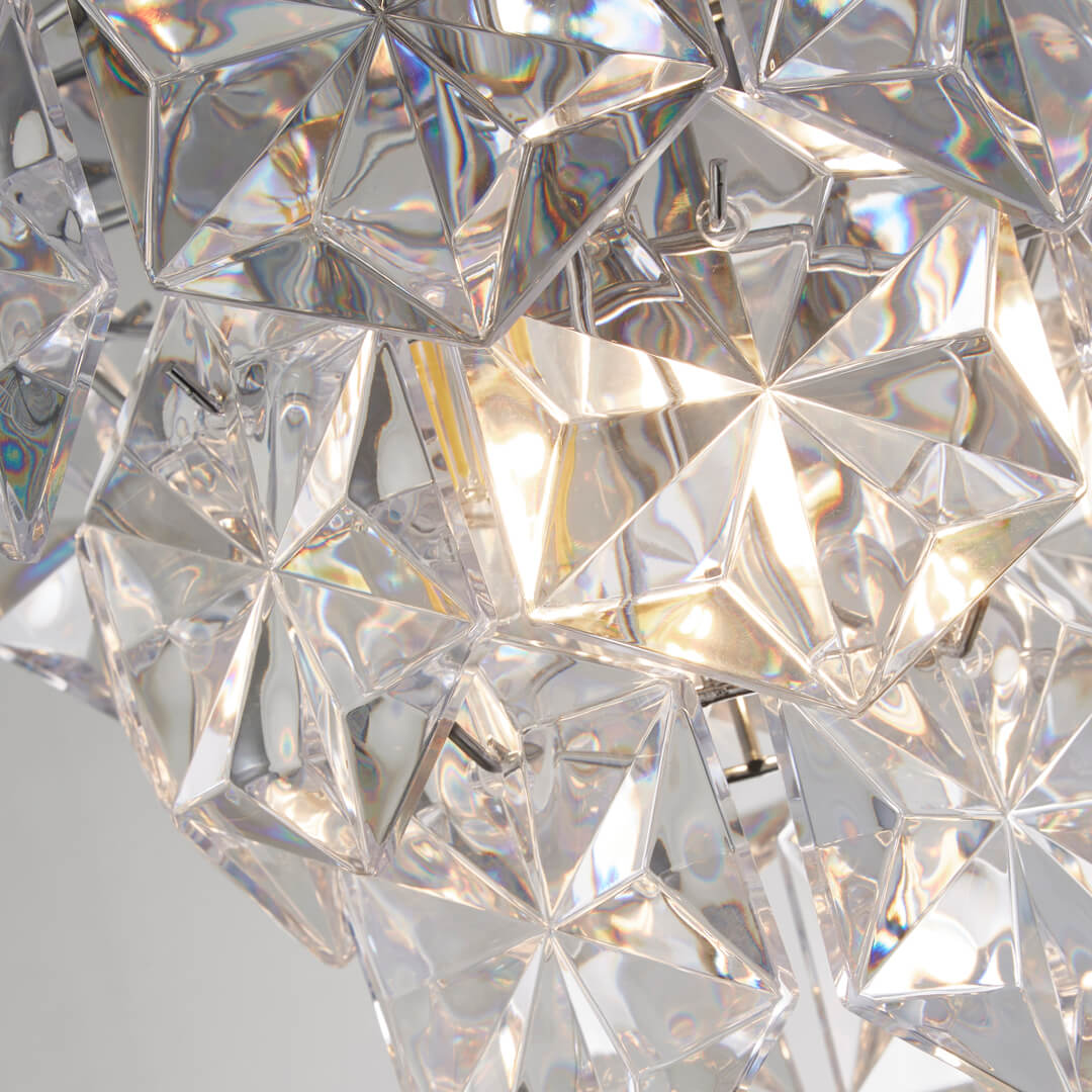 Rhia 3 Light Clear Flush Ceiling Light