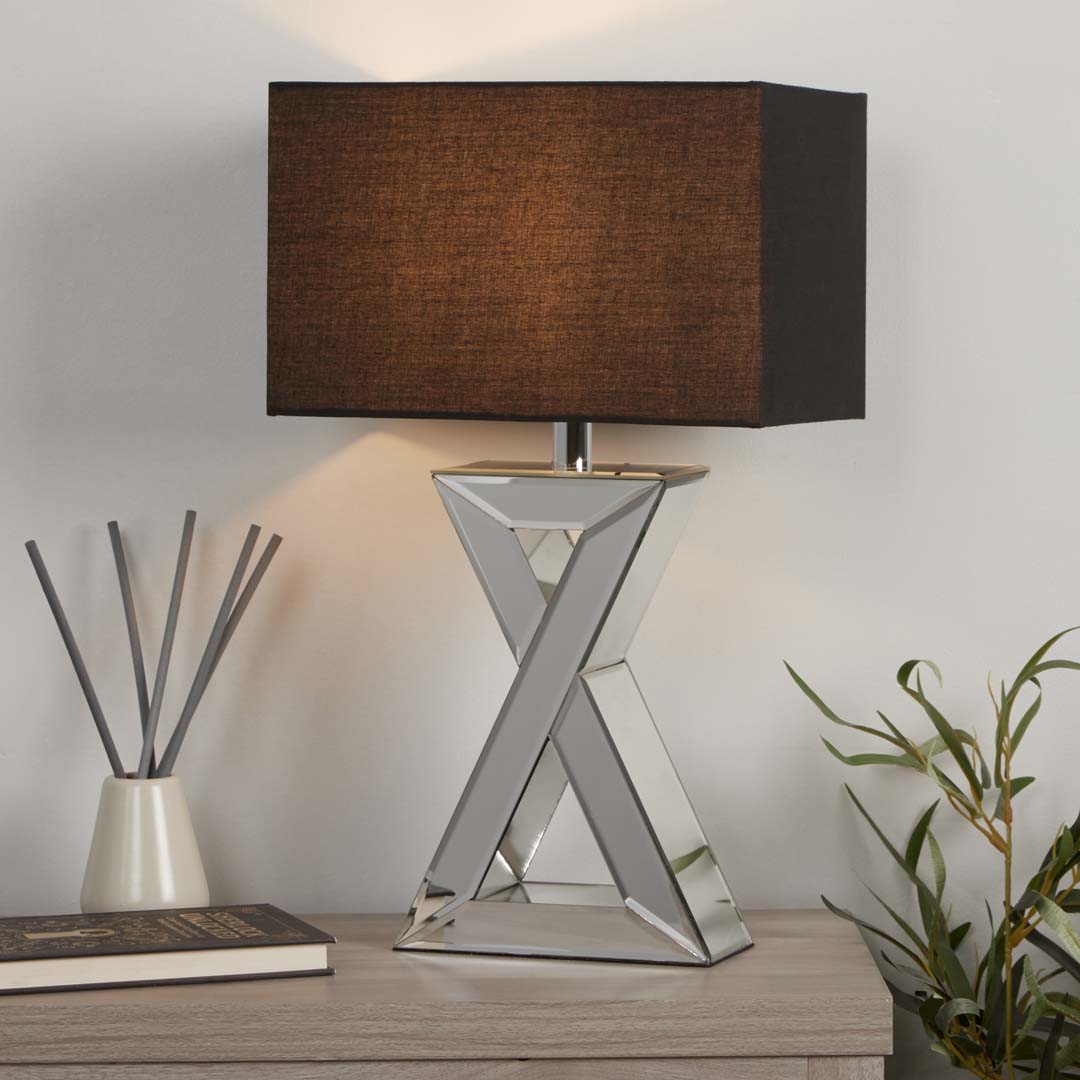 Athena Chrome Large Mirror Table Lamp