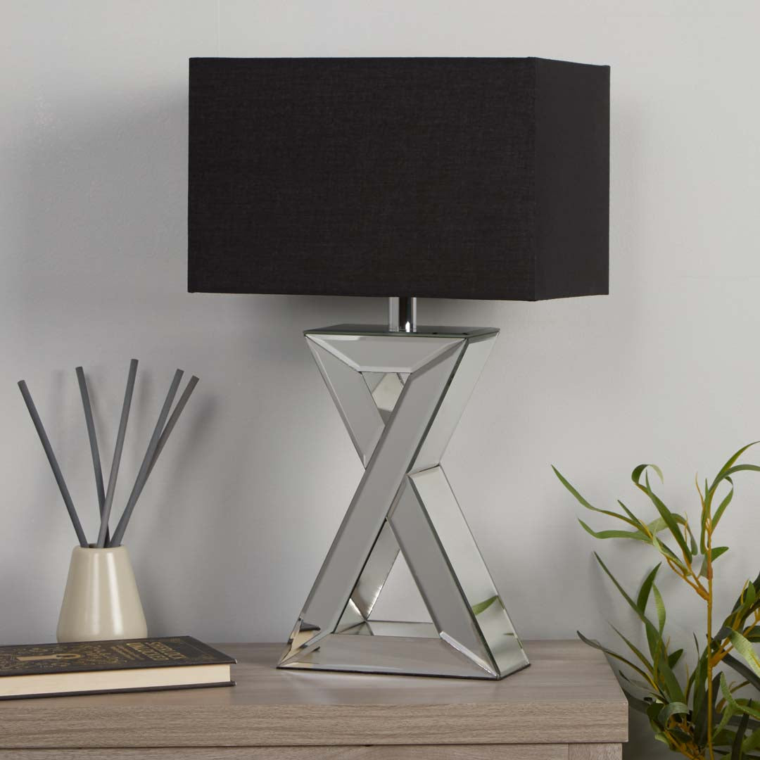 Athena Chrome Large Mirror Table Lamp
