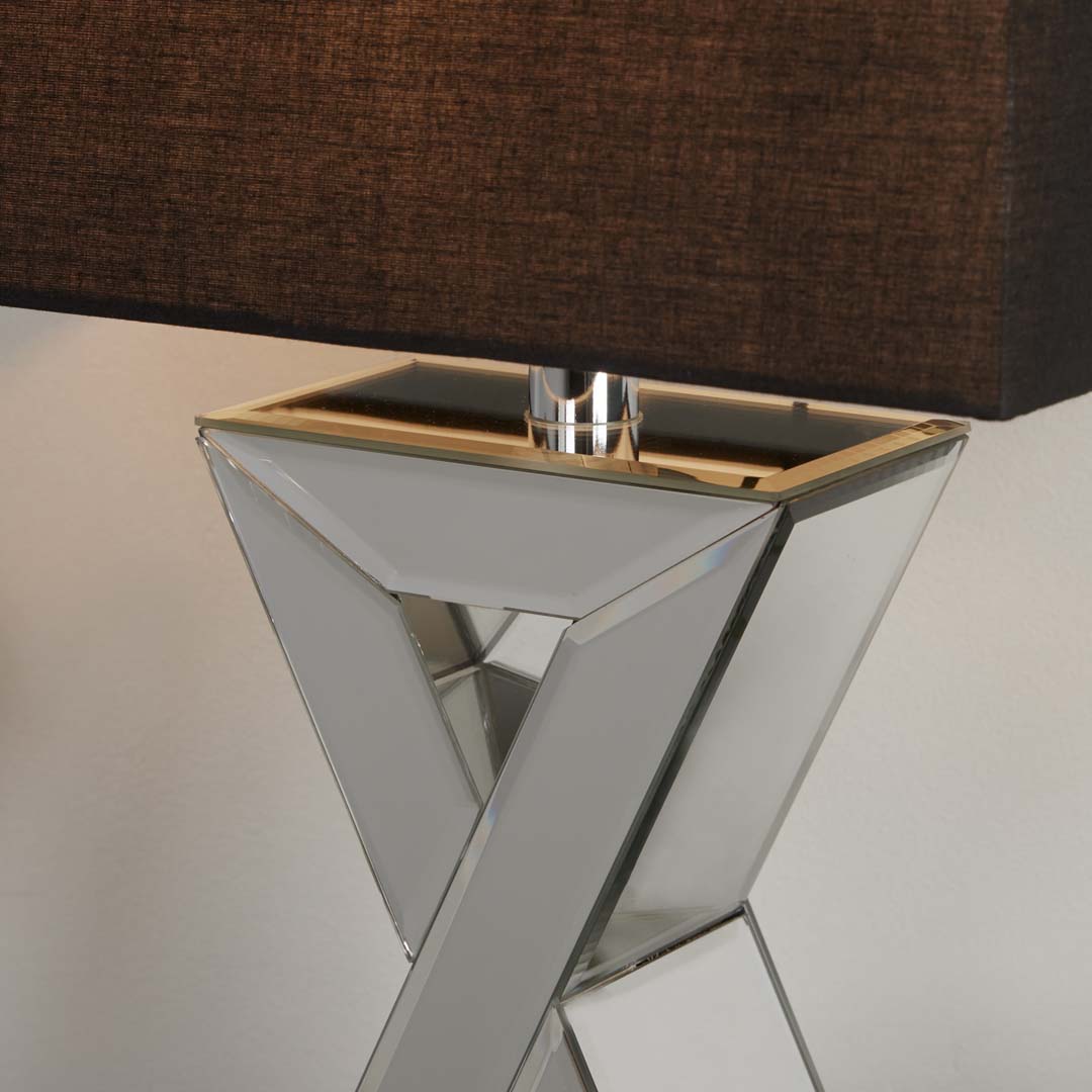 Athena Chrome Large Mirror Table Lamp