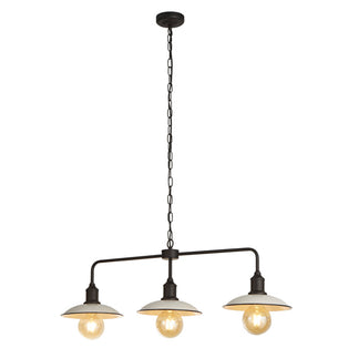 Kestle 3 Light White Diner Ceiling Pendant Bar