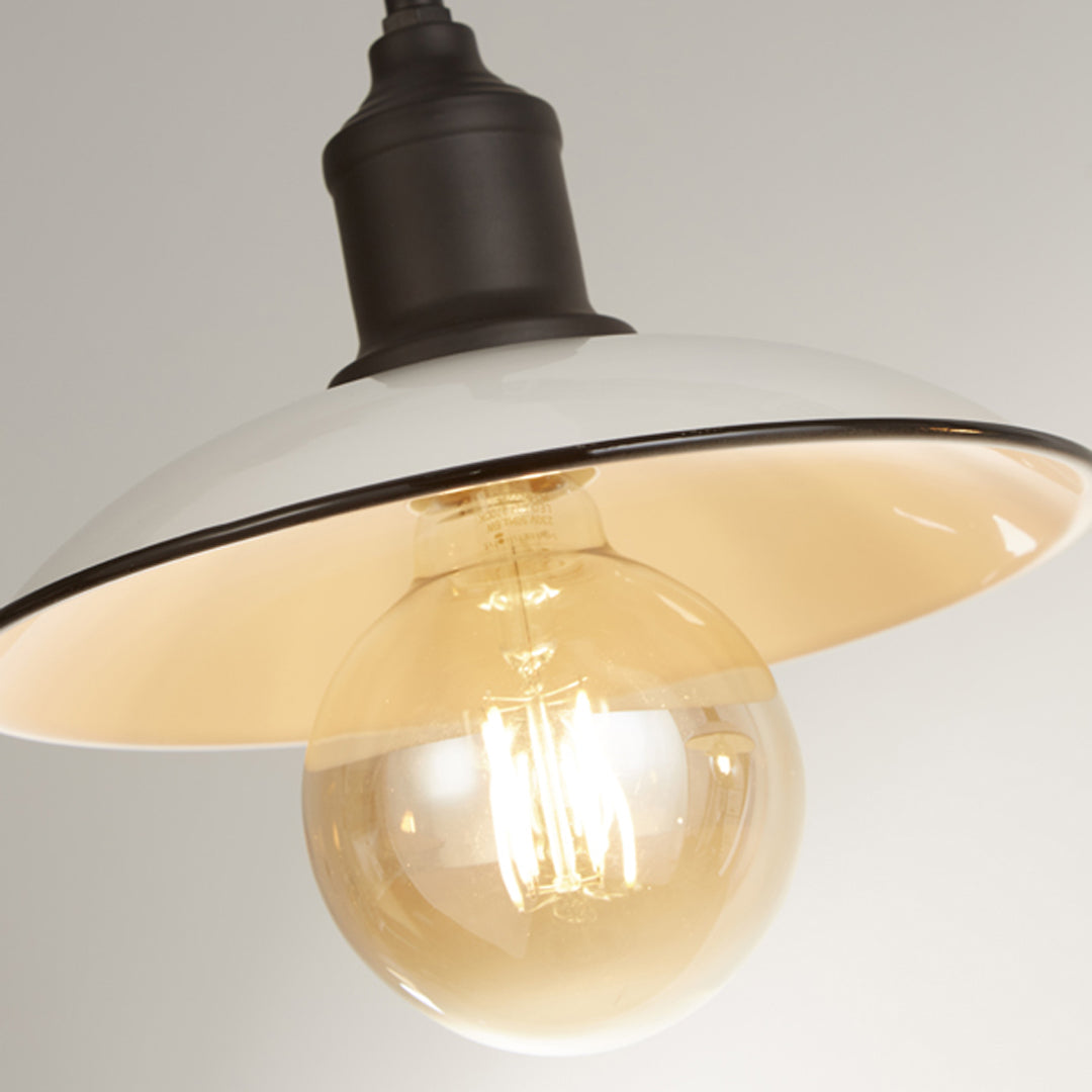 Kestle 3 Light White Diner Ceiling Pendant Bar