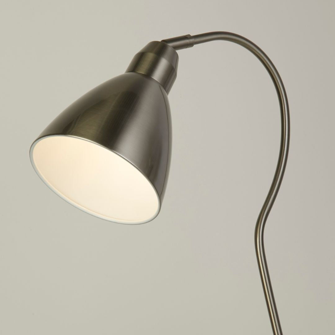 Fairfax Satin Silver Task Floor Lamp