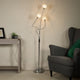 Isha 3 Light Silver Floor Lamp