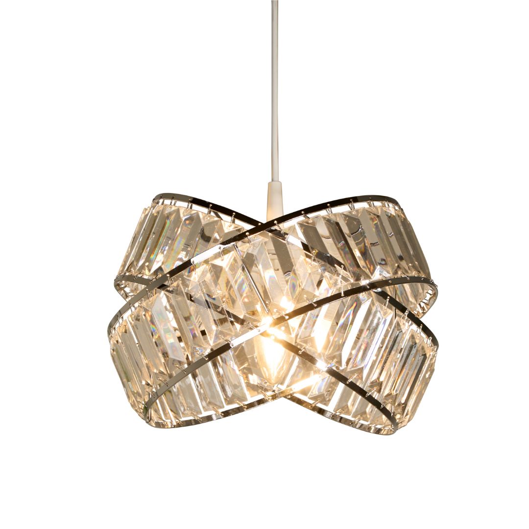 Glencoe Clear Chrome Ceiling Pendant Shade