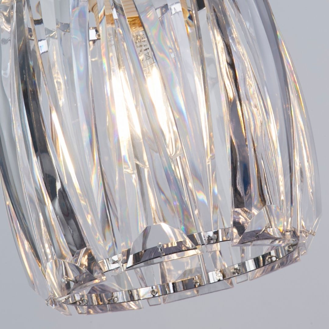 Kiara 3 Light Silver Ceiling Pendant Bar