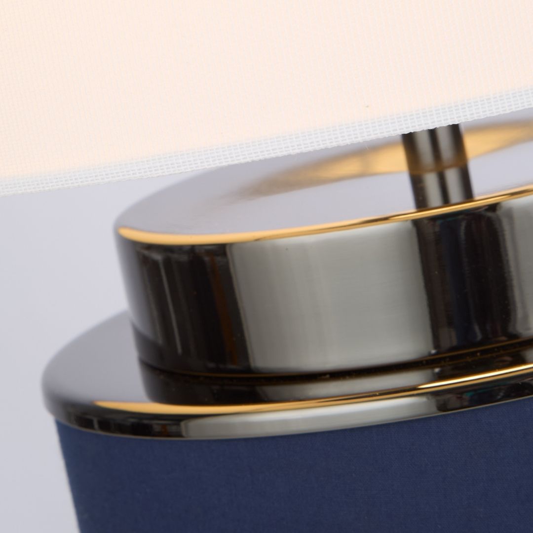Marriot Navy & Black Nickel Table Lamp