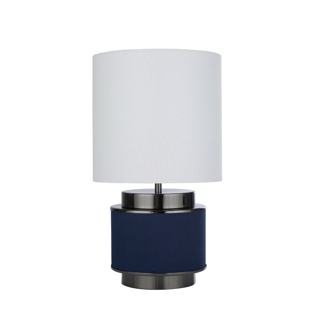 Marriot Navy & Black Nickel Table Lamp