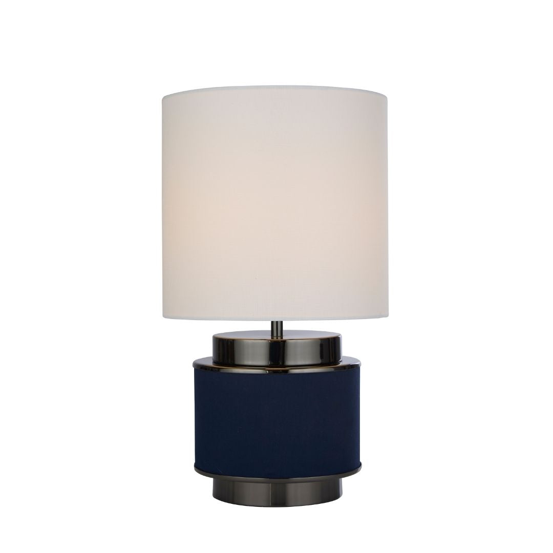 Marriot Navy & Black Nickel Table Lamp