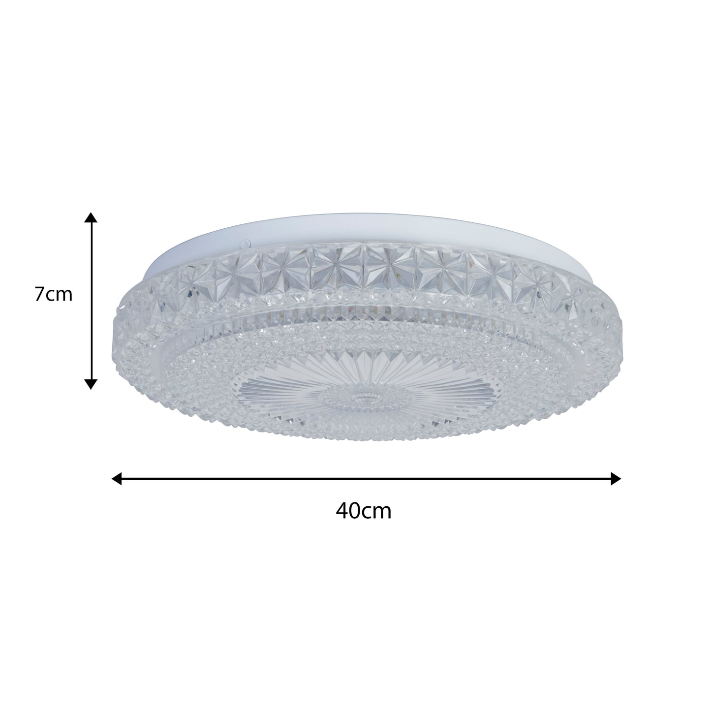 Adler Large Acrylic LED Flush Ceiling Light