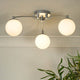 Navarro 3 Light Chrome Semi Flush Ceiling Light